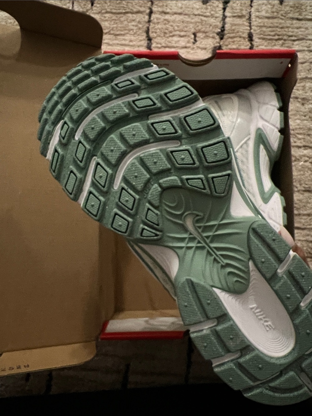 Nike White Sneakers with Mint Green Accents | V5 RND - Picture 3 of 3